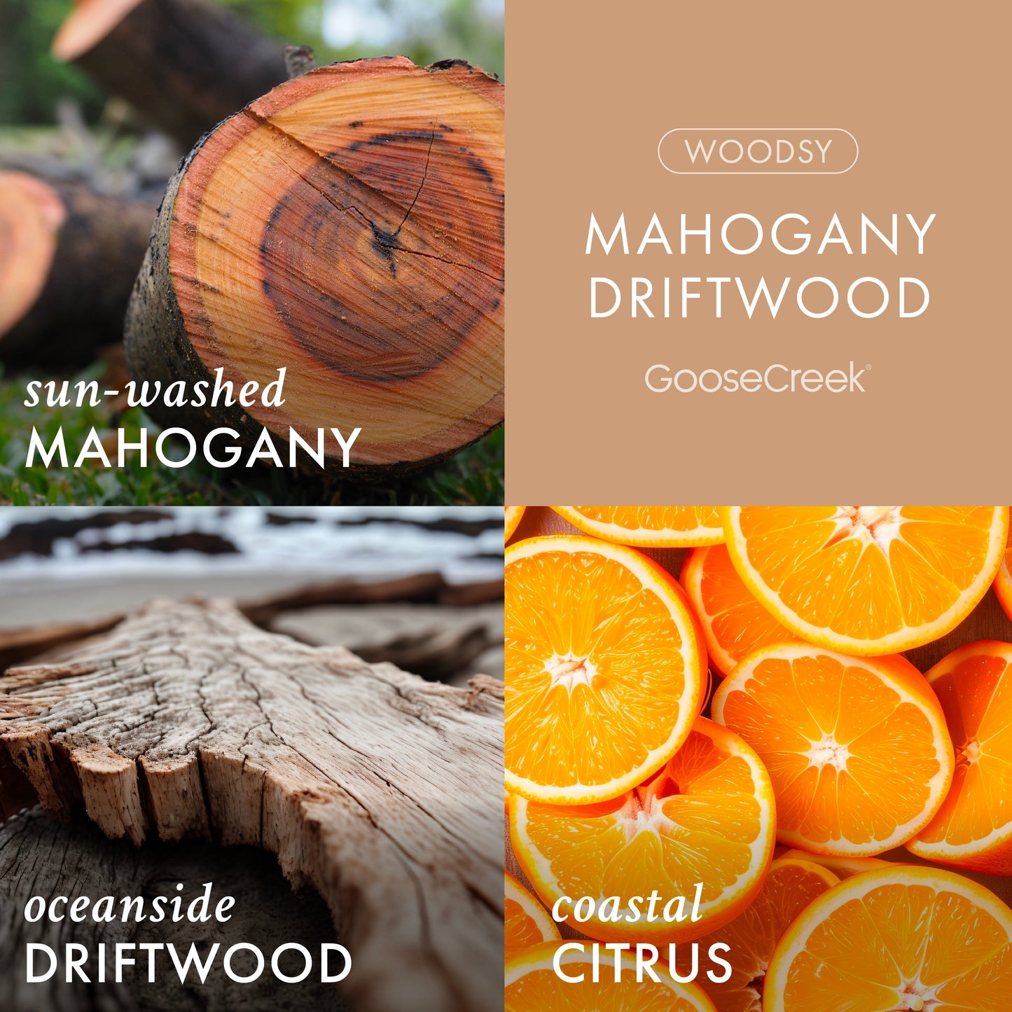 Mahogany Driftwood 3-Wick Candle